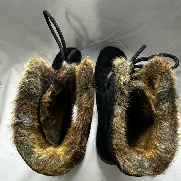 Ara Gor-Tex Women’s Boots Black Suede Faux Fur Lined Size 5.5